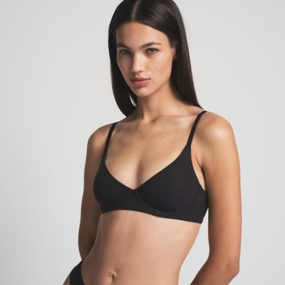 {SKIMS} Fits Everybody Unlined Demi Bra | Onyx - Size 36DDD - Picture 1 of 14